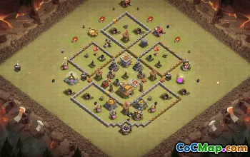 Top Town Hall 7 Base Layout with Link #35630