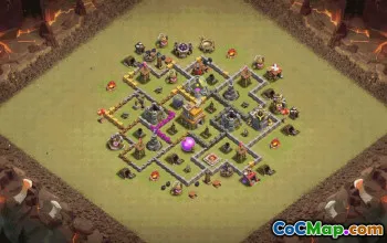 town hall 7, trophy/war base layout #35765