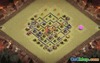 town hall 7, trophy/war base layout #35832