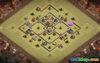 Top Town Hall 7 Base Layout with Copy Link #35835