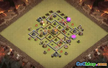 town hall 7, trophy/war base layout #35896
