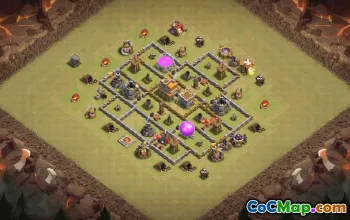 town hall 7, trophy/war base layout #35904