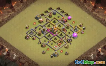 town hall 7, trophy/war base layout #35934