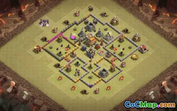 Top Town Hall 7 Base Layouts with Copy Link #36119