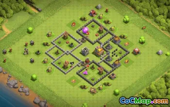 town hall 7, trophy/war base layout #36258