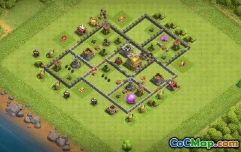 town hall 7, trophy/war base layout #36342