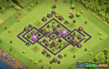 town hall 7, trophy/war base layout #36402