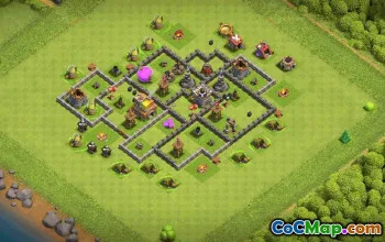 town hall 7, trophy/war base layout #36427