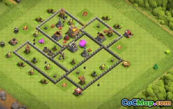 town hall 7, trophy/war base layout #36428