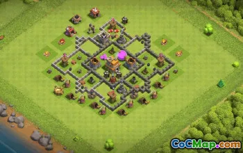 Top Copy Town Hall 7 Base Layouts for Clash of Clans #36557