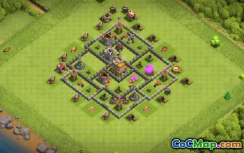 town hall 7, trophy/war base layout #36573
