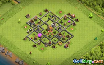 town hall 7, trophy/war base layout #36617
