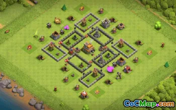 town hall 7, trophy/war base layout #36677