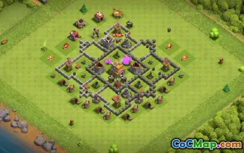 town hall 7, trophy/war base layout #36682