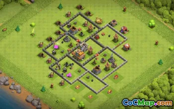 town hall 7, trophy/war base layout #36728