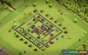 town hall 7, trophy/war base layout #36791