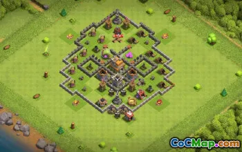 town hall 7, trophy/war base layout #36817
