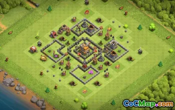town hall 7, trophy/war base layout #36900