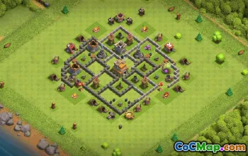 town hall 7, trophy/war base layout #36915