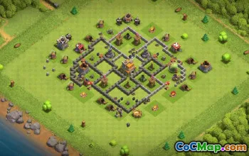 town hall 7, trophy/war base layout #36925