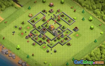 town hall 7, trophy/war base layout #36928