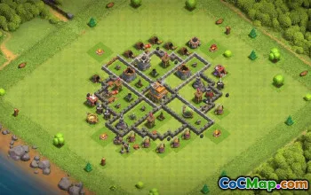 town hall 7, trophy/war base layout #36929