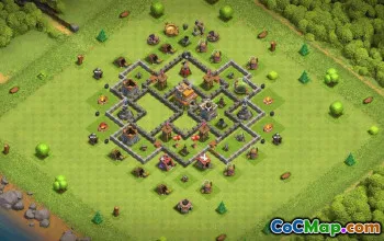 town hall 7, trophy/war base layout #36962