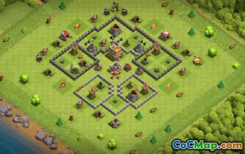 town hall 7, trophy/war base layout #37007