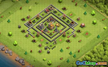 town hall 7, trophy/war base layout #37199