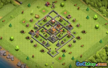 town hall 7, trophy/war base layout #37240