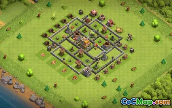 town hall 7, trophy/war base layout #37245