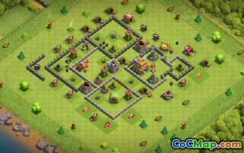 town hall 7, trophy/war base layout #37375