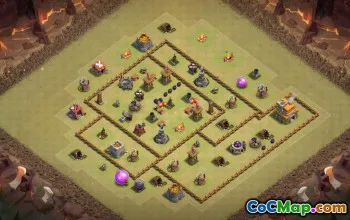 town hall 7, trophy/war base layout #37383