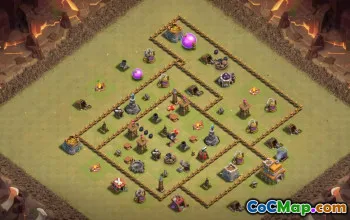 Top Town Hall 7 Base Layouts with Copy Link #37384