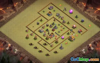 town hall 7, trophy/war base layout #37422