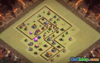 town hall 7, trophy/war base layout #37424