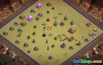 town hall 7, trophy/war base layout #37451