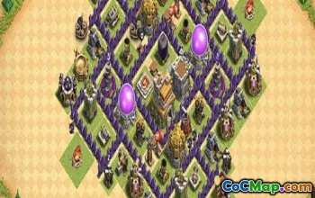 town hall 7, trophy/war base layout #38935
