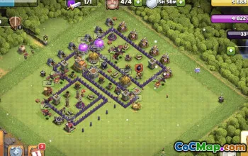 town hall 7, trophy/war base layout #40476