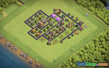 town hall 7, trophy/war base layout #40524