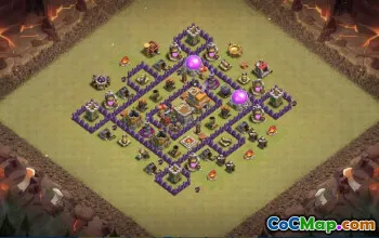 town hall 7, trophy/war base layout #42766