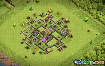 town hall 7, trophy/war base layout #50137