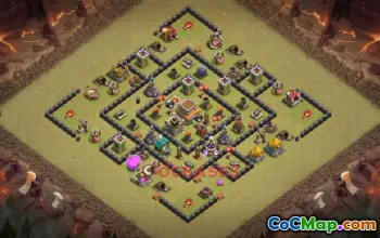 TH8 Anti Everything War Base | Clash of Clans Base Copy Link #19084