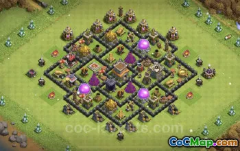 TH8 Farming Base: Anti Everything & Air - COC Layout #19132