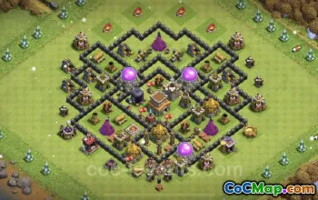 TH8 Farming Base: Anti-Everything Hybrid Layout 2023 #19174