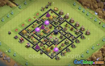 TH8 Farming Base Copy | Anti 3 Stars - Clash of Clans #24483