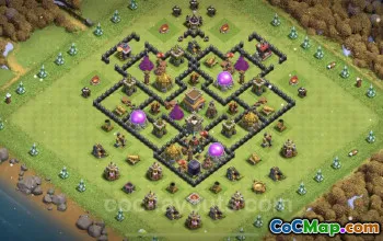 TH8 Farming Base Copy - Clash of Clans Resource Defense #24459