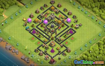 TH8 Farming Base Link: Anti-Air Design for Clash of Clans 2024 #18892