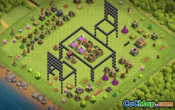 town hall 8, funny/progress base layout #36546