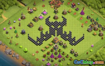town hall 8, funny/progress base layout #36551